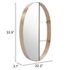 Latitude Oval Shelf Mirror Antique Bronze - Cozy Roots Decor