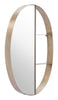 Latitude Oval Shelf Mirror Antique Bronze - Cozy Roots Decor