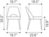 Leith Dining Chair (Set of 2) Black - Cozy Roots Decor