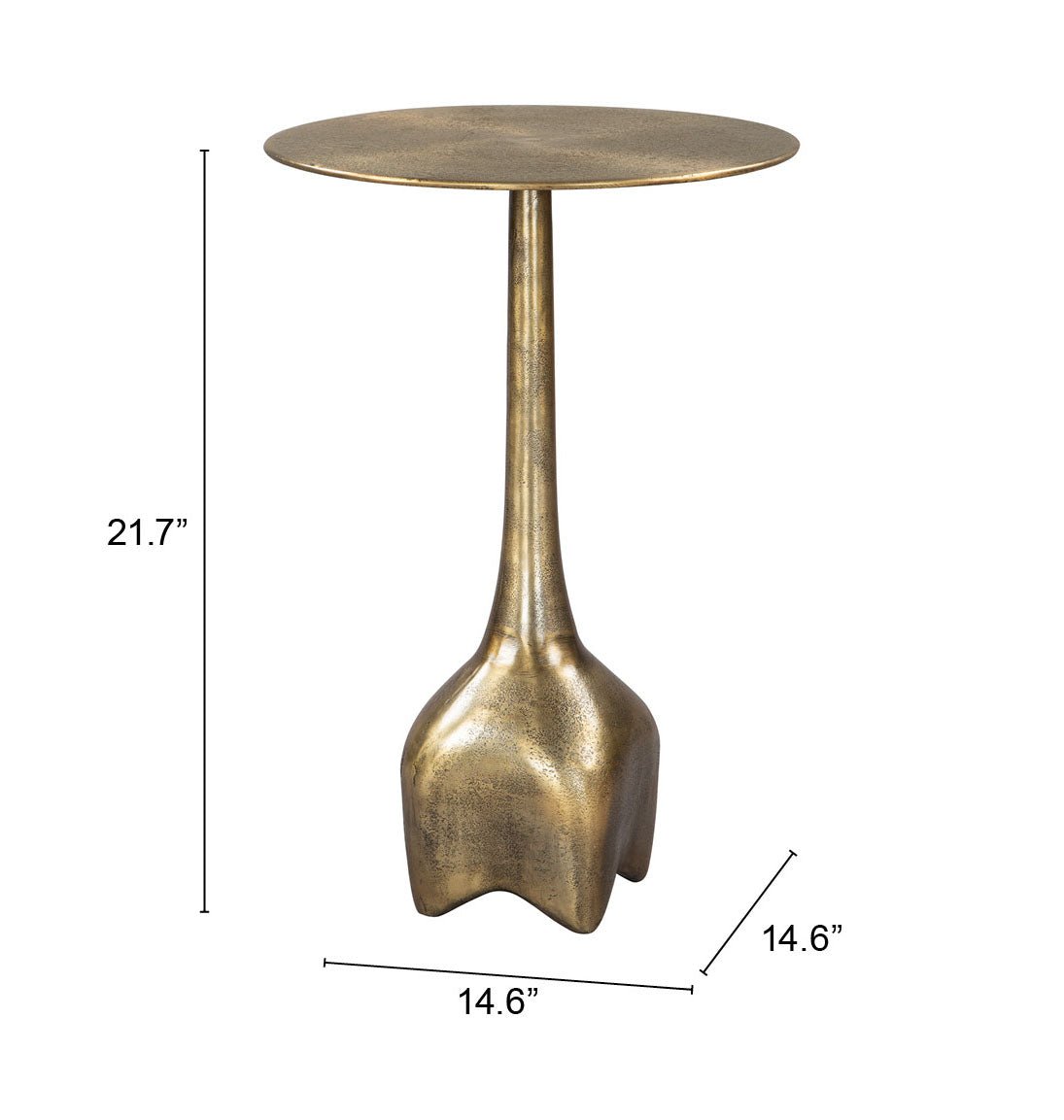 Lexi Side Table Antique Brass - Cozy Roots Decor