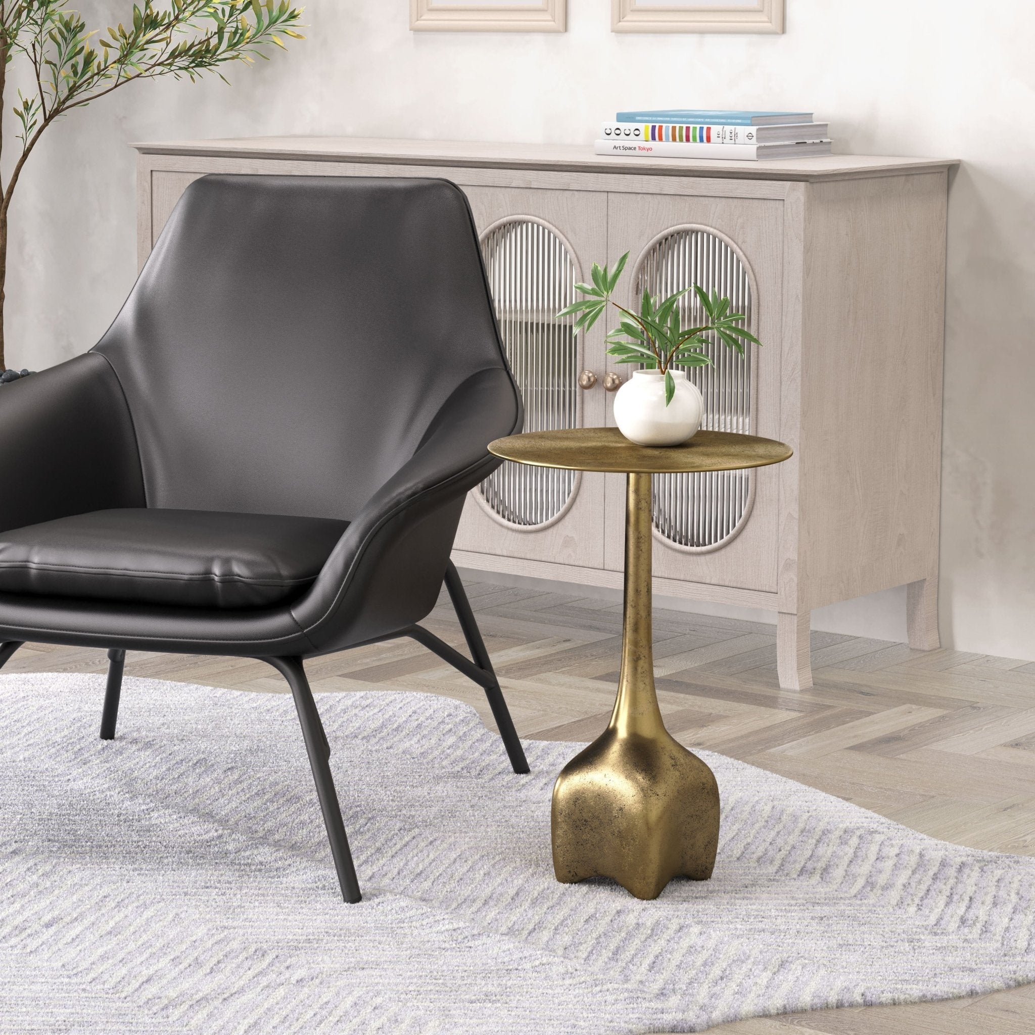 Lexi Side Table Antique Brass - Cozy Roots Decor
