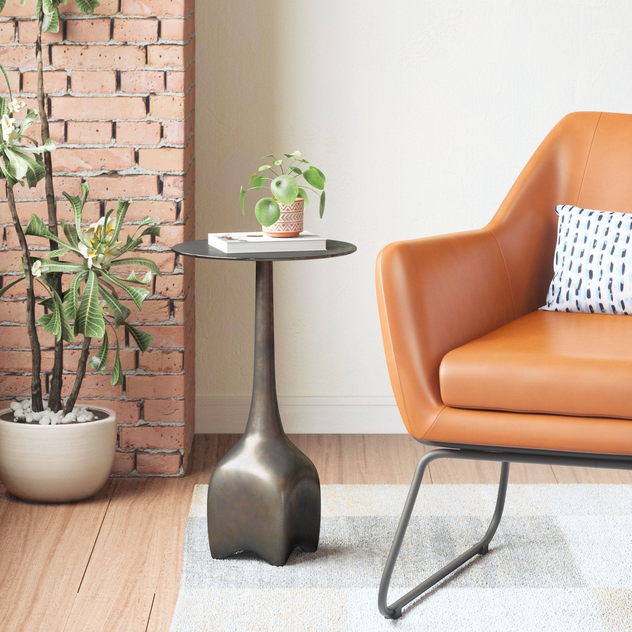 Lexi Side Table Charcoal - Cozy Roots Decor