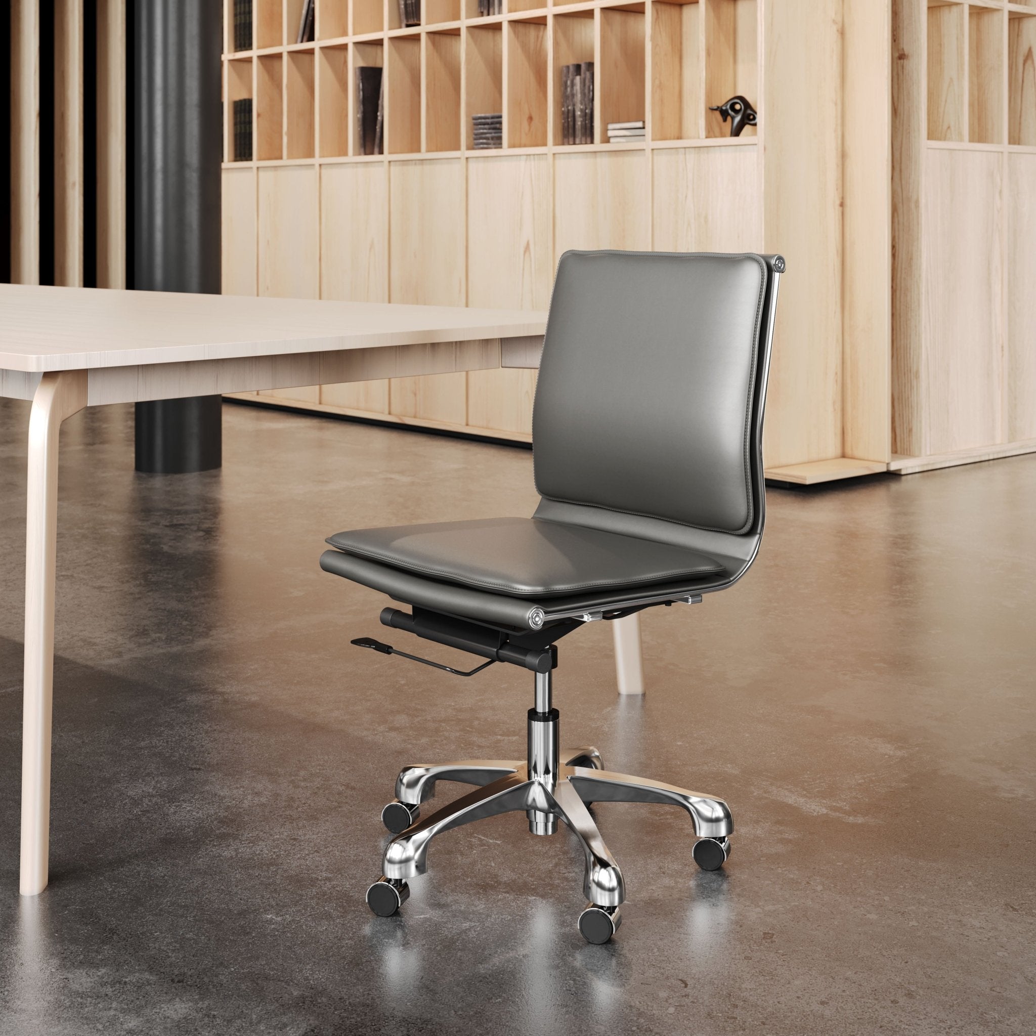 Lider Plus Armless Office Chair Gray - Cozy Roots Decor