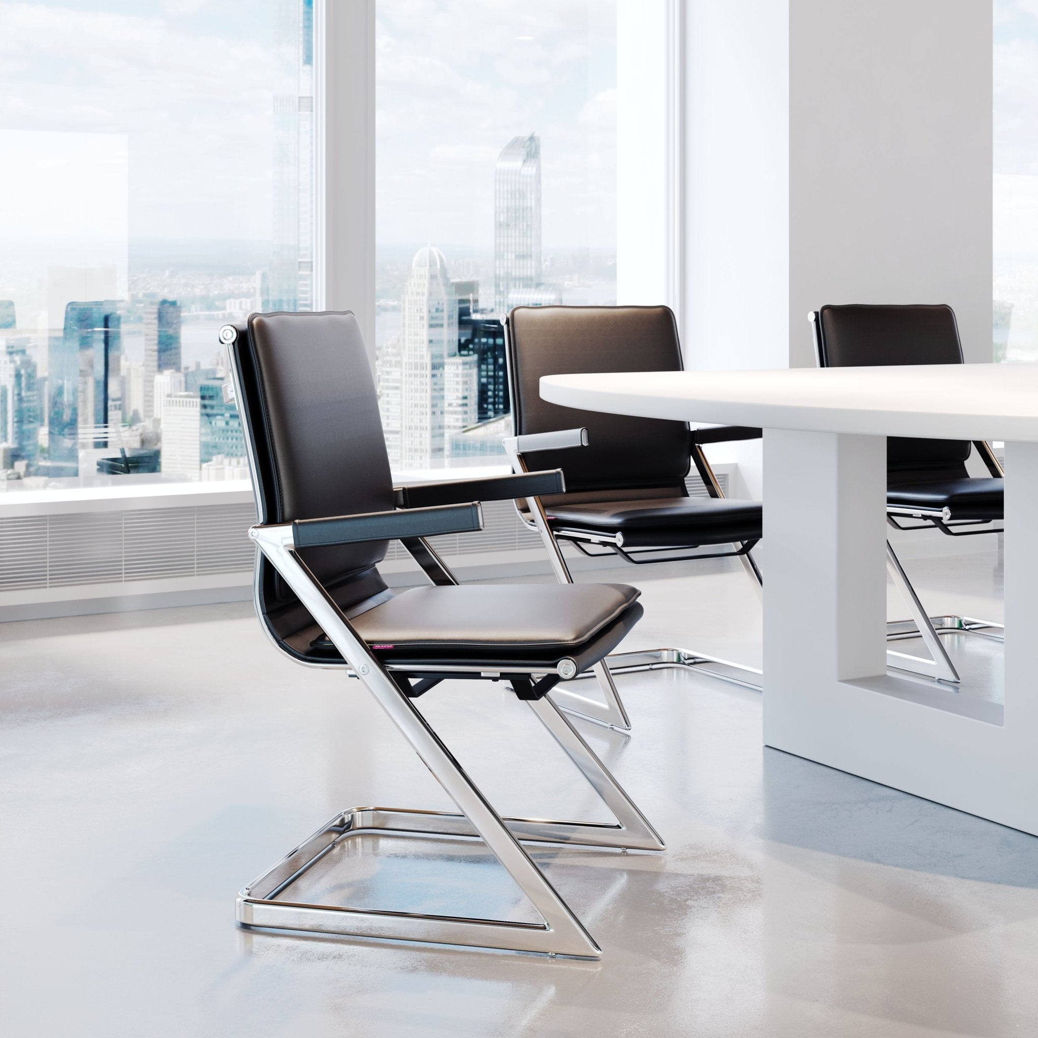 Lider Plus Conference Chair (Set of 2) Black - Cozy Roots Decor
