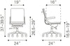 Lider Plus Office Chair White - Cozy Roots Decor