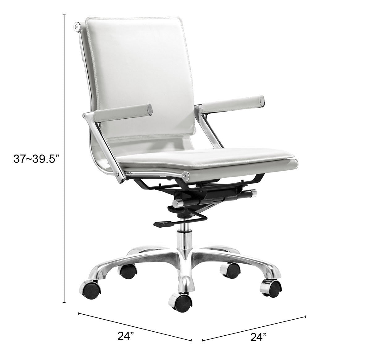 Lider Plus Office Chair White - Cozy Roots Decor