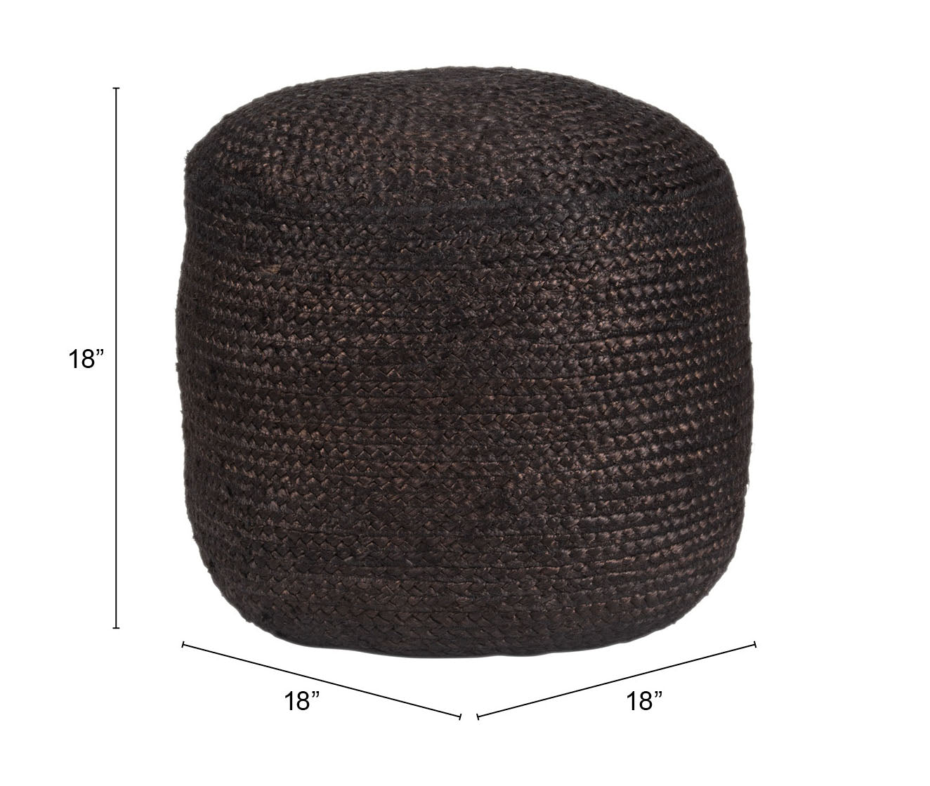 Lillian Ottoman Black - Cozy Roots Decor