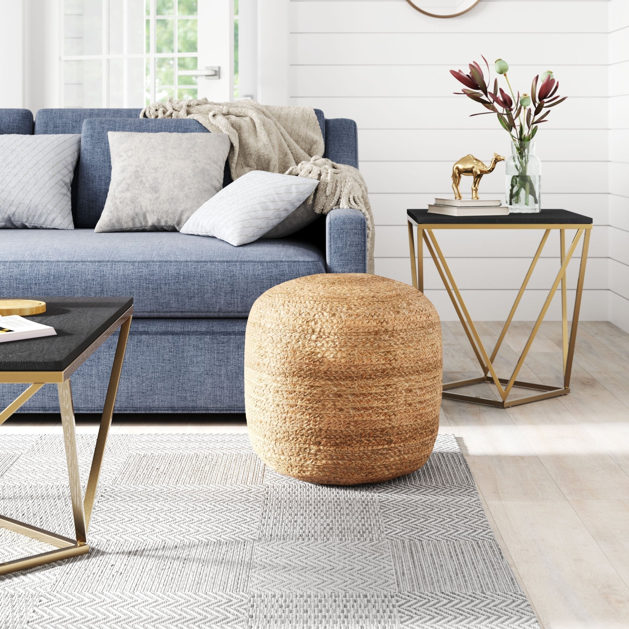 Lillian Ottoman Natural - Cozy Roots Decor