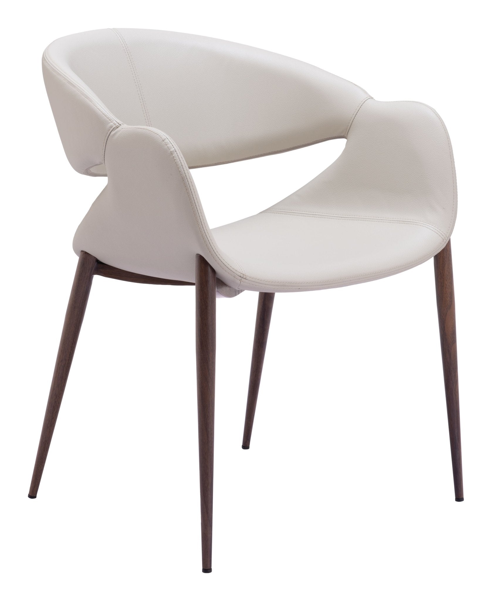 Limay Dining Chair (Set of 2) Beige & Walnut - Cozy Roots Decor