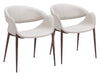 Limay Dining Chair (Set of 2) Beige & Walnut - Cozy Roots Decor