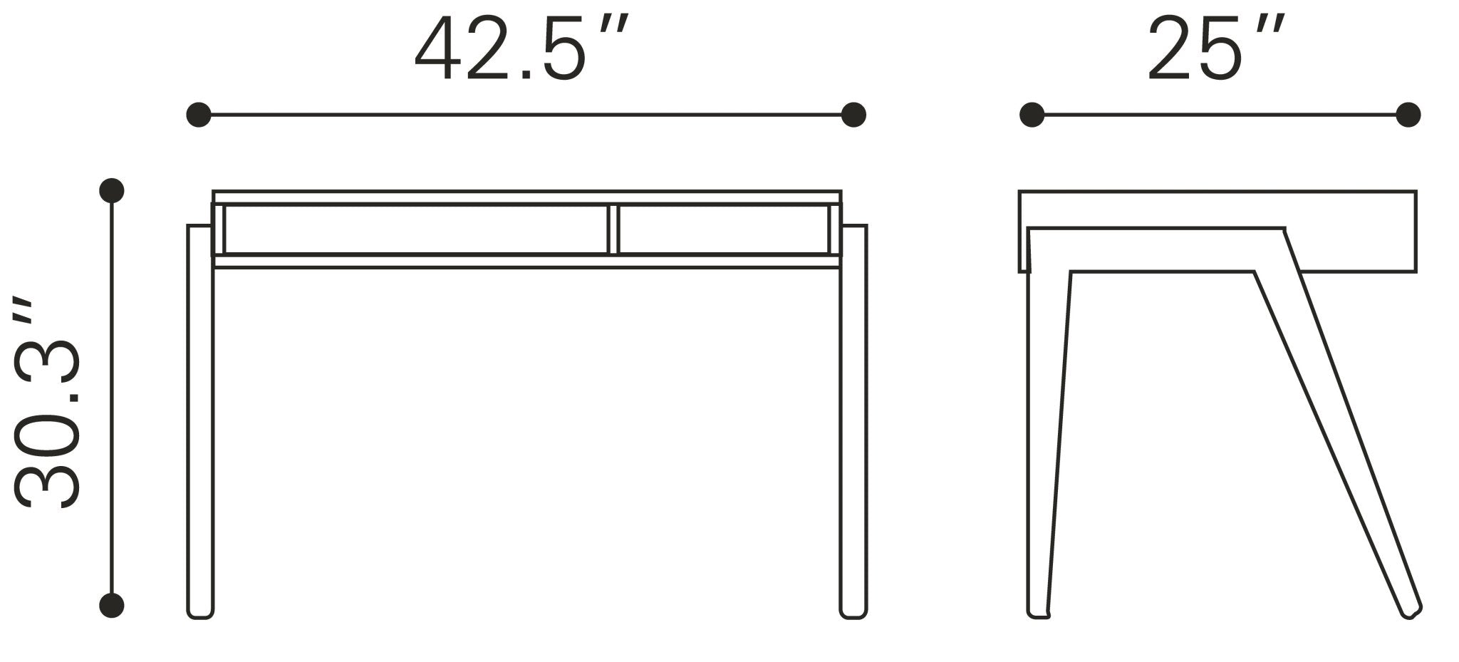 Linea Desk Walnut - Cozy Roots Decor