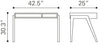 Linea Desk Walnut - Cozy Roots Decor