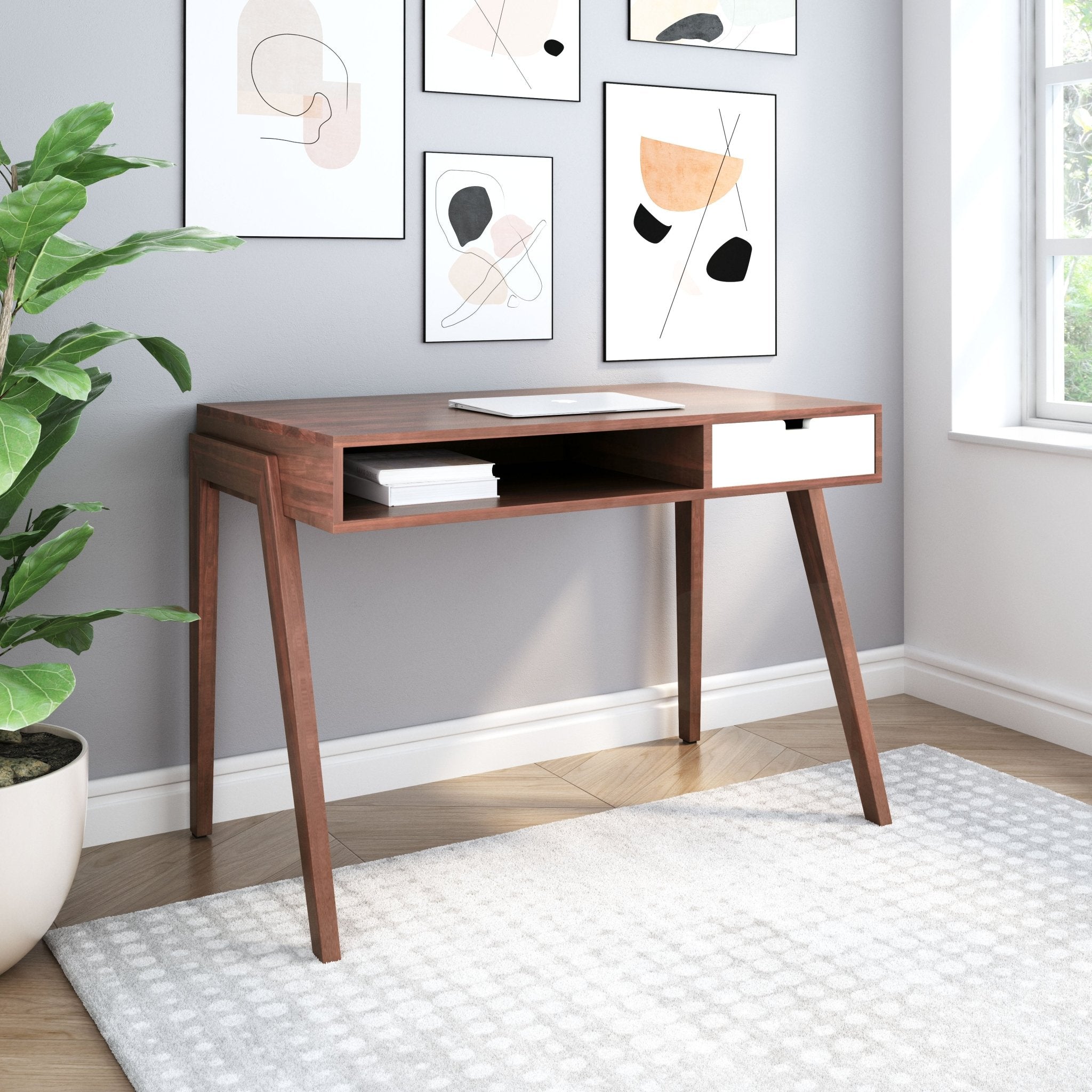Linea Desk Walnut - Cozy Roots Decor