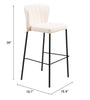 Linz Barstool (Set of 2) Cream - Cozy Roots Decor