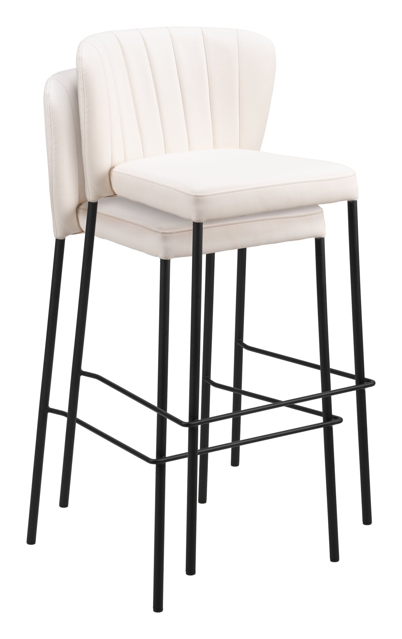 Linz Barstool (Set of 2) Cream - Cozy Roots Decor