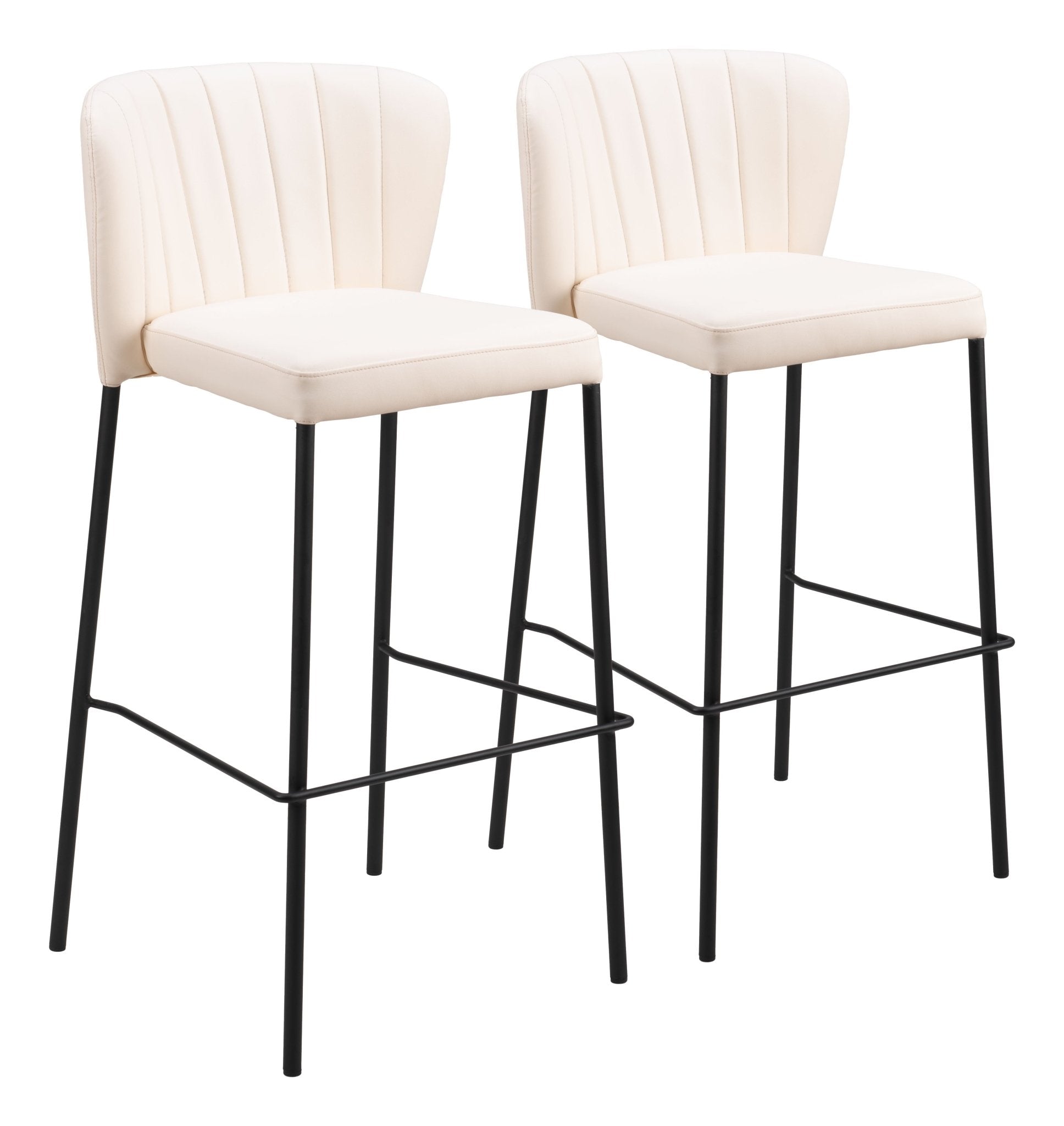 Linz Barstool (Set of 2) Cream - Cozy Roots Decor