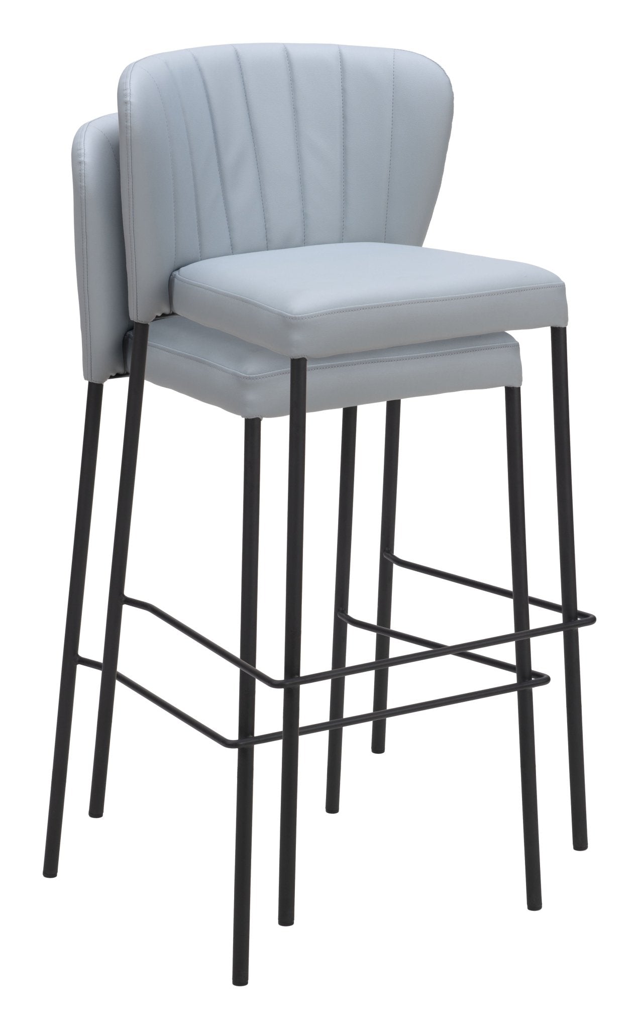 Linz Barstool (Set of 2) Gray - Cozy Roots Decor