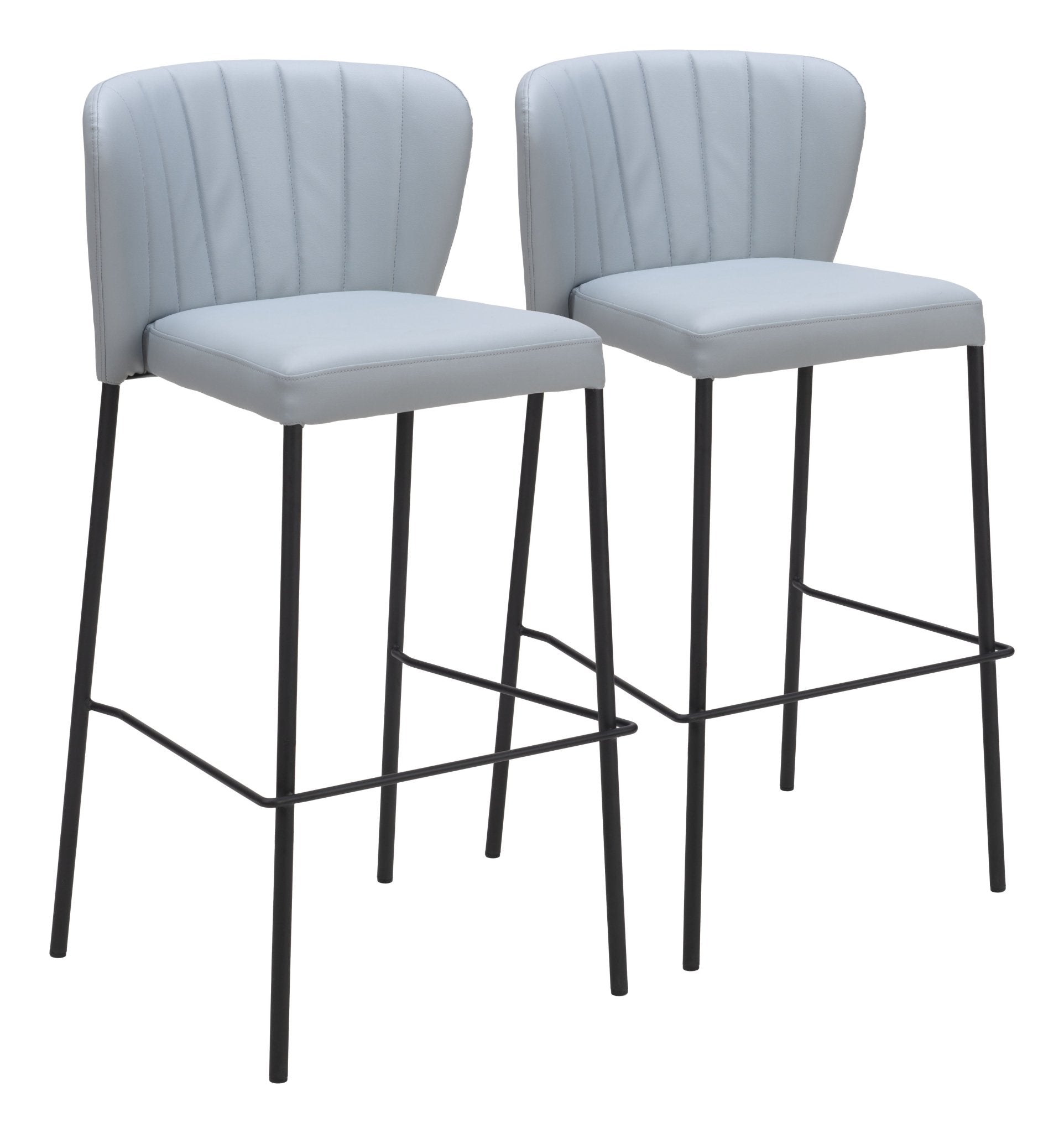Linz Barstool (Set of 2) Gray - Cozy Roots Decor