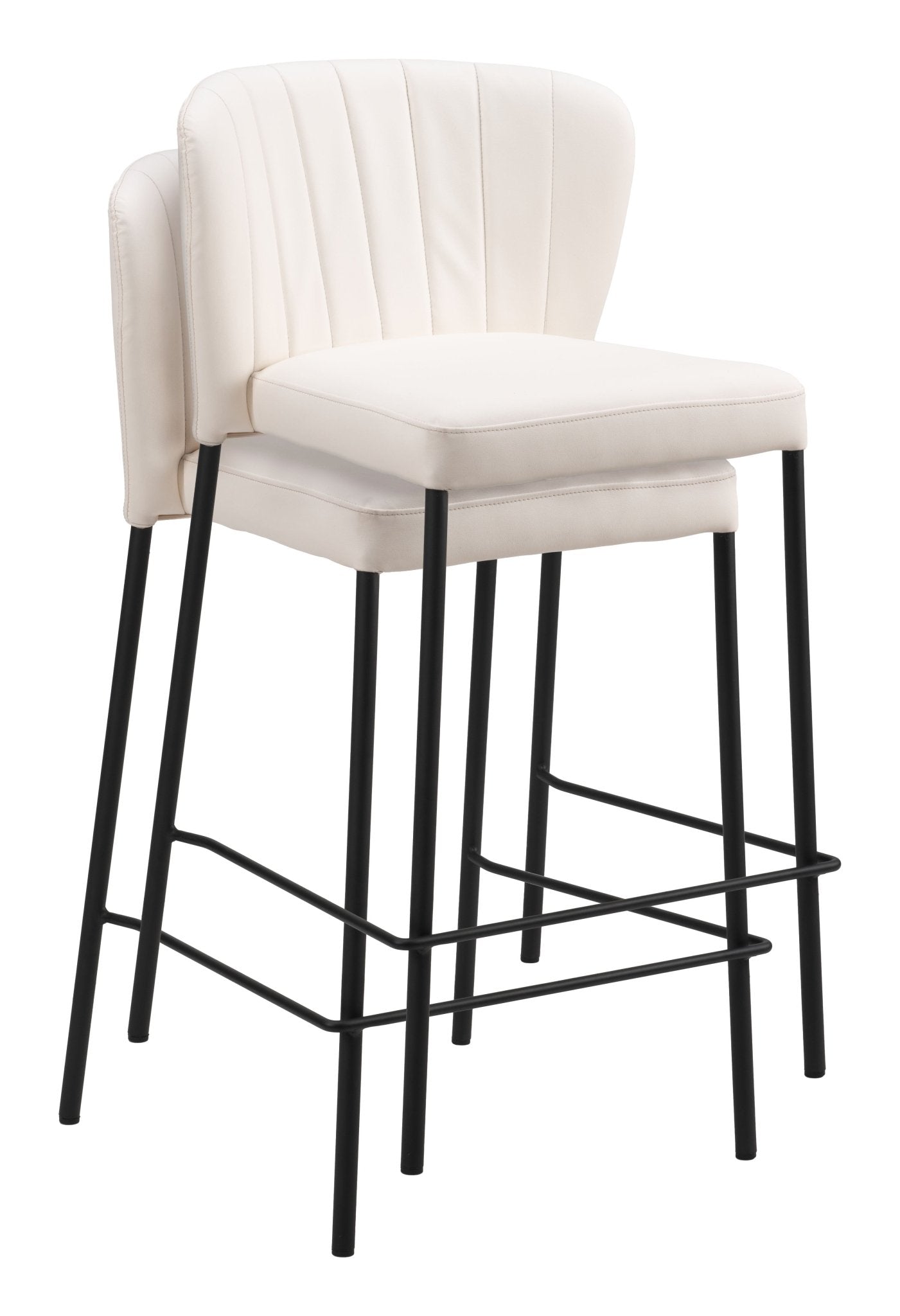Linz Counter Stool (Set of 2) Cream - Cozy Roots Decor