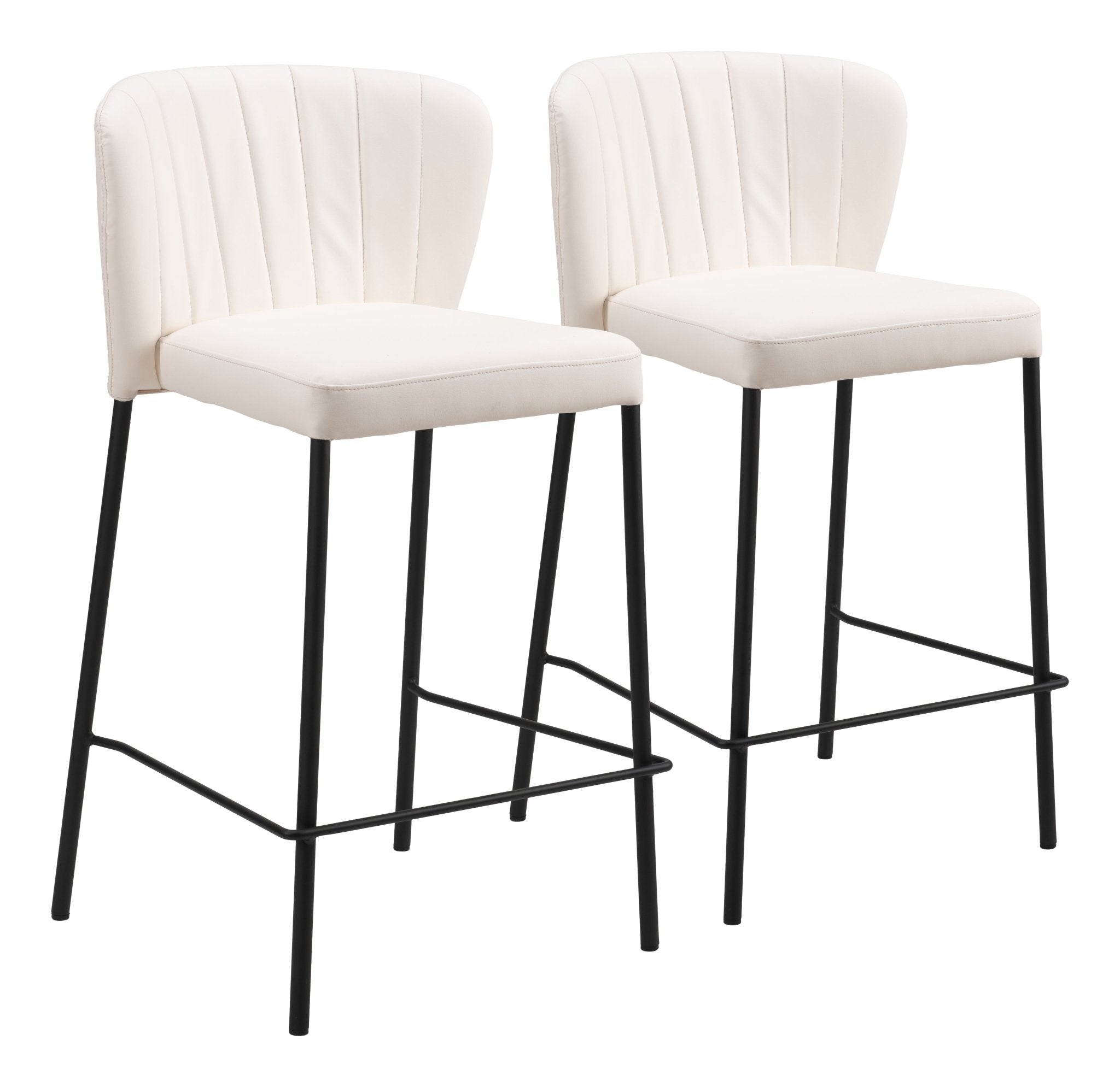 Linz Counter Stool (Set of 2) Cream - Cozy Roots Decor