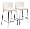 Linz Counter Stool (Set of 2) Cream - Cozy Roots Decor
