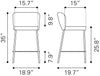 Linz Counter Stool (Set of 2) Cream - Cozy Roots Decor
