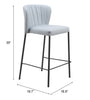 Linz Counter Stool (Set of 2) Gray - Cozy Roots Decor