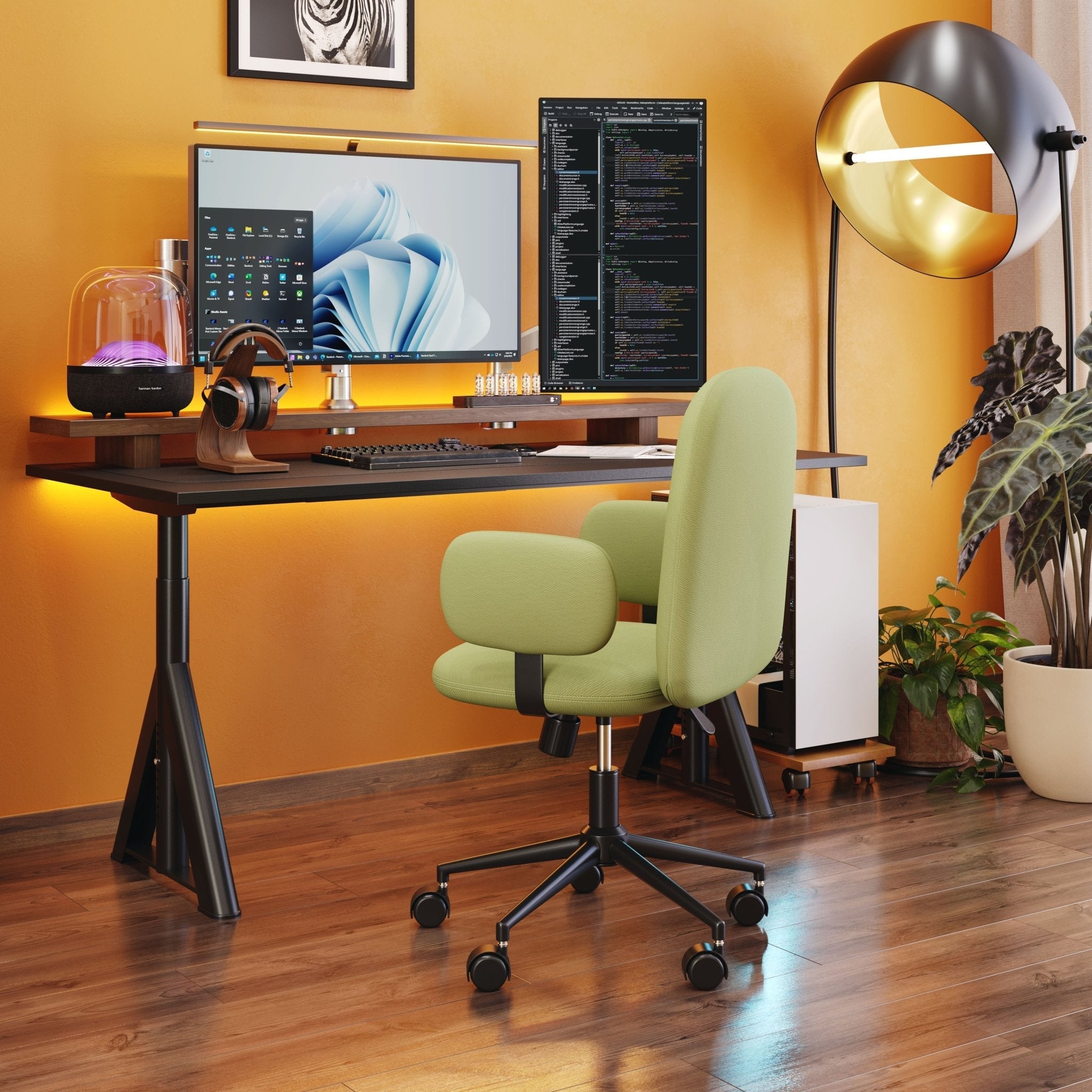 Lionel Office Chair Olive Green - Cozy Roots Decor
