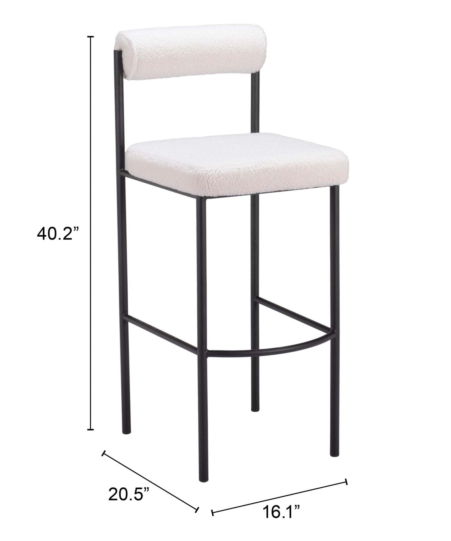 Livorno Barstool (Set of 2) Ivory - Cozy Roots Decor