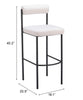 Livorno Barstool (Set of 2) Ivory - Cozy Roots Decor