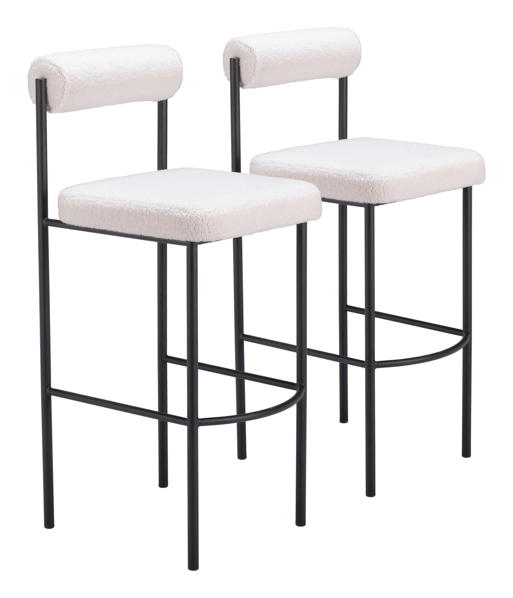 Livorno Barstool (Set of 2) Ivory - Cozy Roots Decor