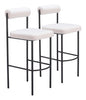 Livorno Barstool (Set of 2) Ivory - Cozy Roots Decor