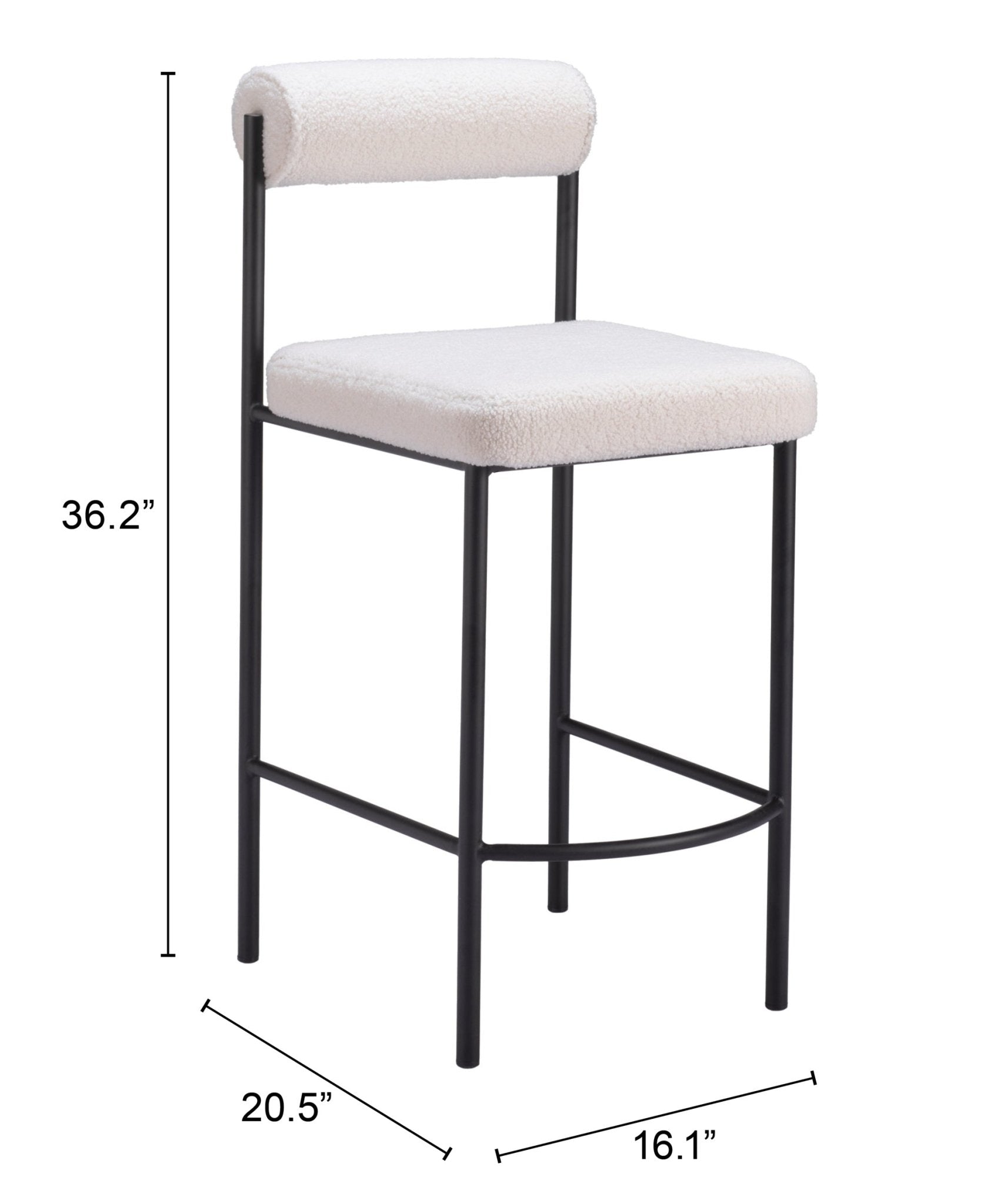 Livorno Counter Stool (Set of 2) Ivory - Cozy Roots Decor
