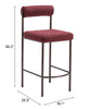 Livorno Counter Stool (Set of 2) Red & Bronze - Cozy Roots Decor