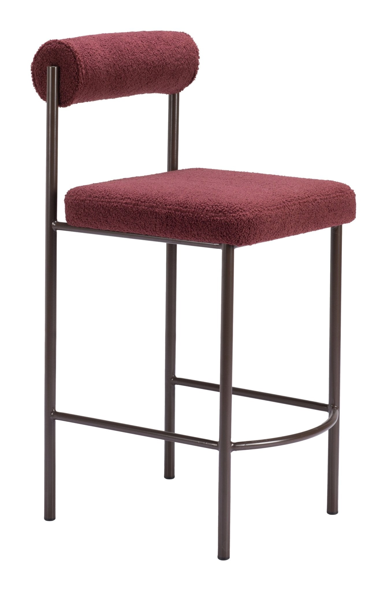 Livorno Counter Stool (Set of 2) Red & Bronze - Cozy Roots Decor