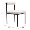 Livorno Dining Chair Ivory - Cozy Roots Decor