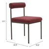Livorno Dining Chair Red & Bronze - Cozy Roots Decor