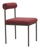 Livorno Dining Chair Red & Bronze - Cozy Roots Decor