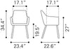Loiret Dining Chair (Set of 2) Yellow - Cozy Roots Decor