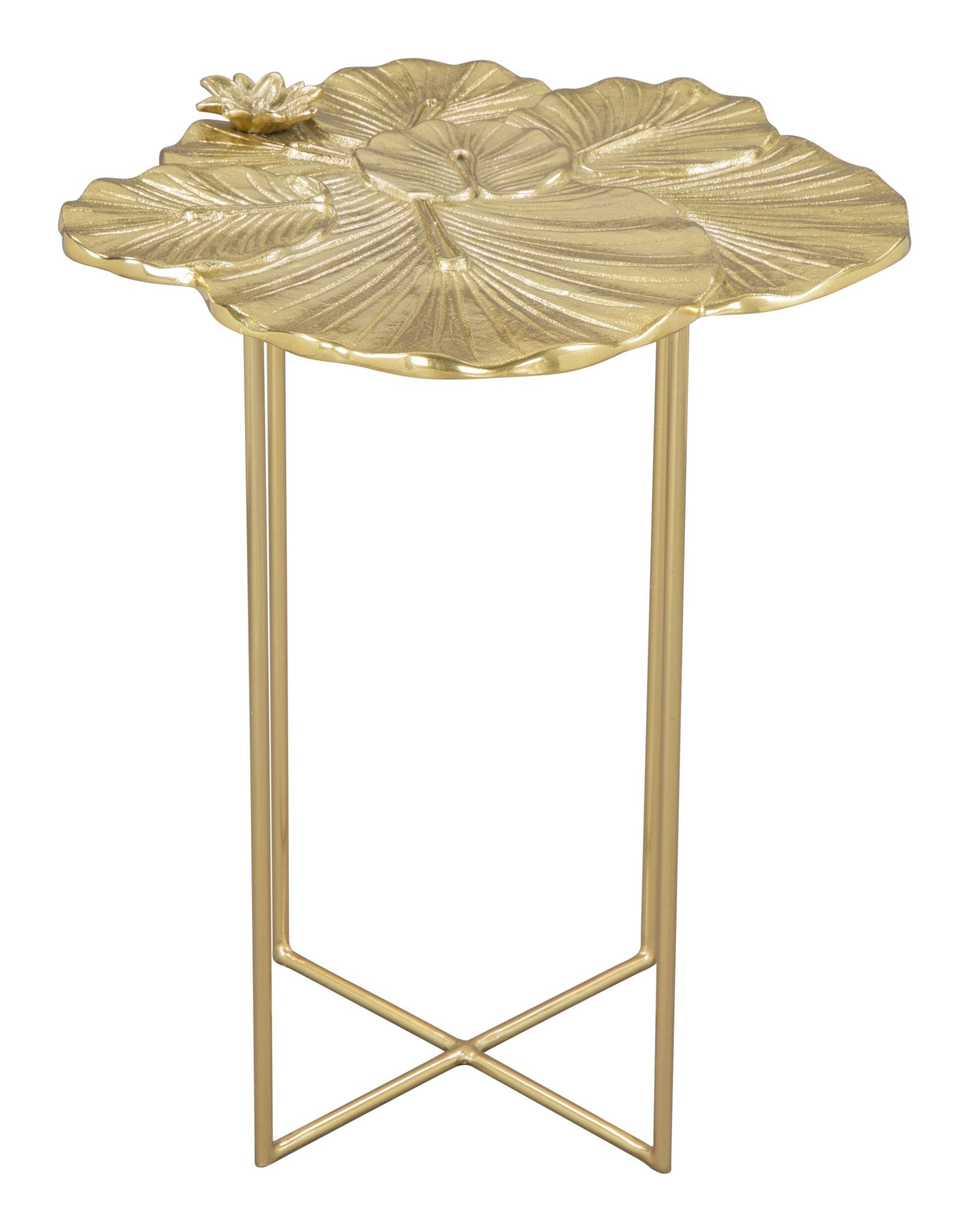 Lotus Side Table Gold - Cozy Roots Decor