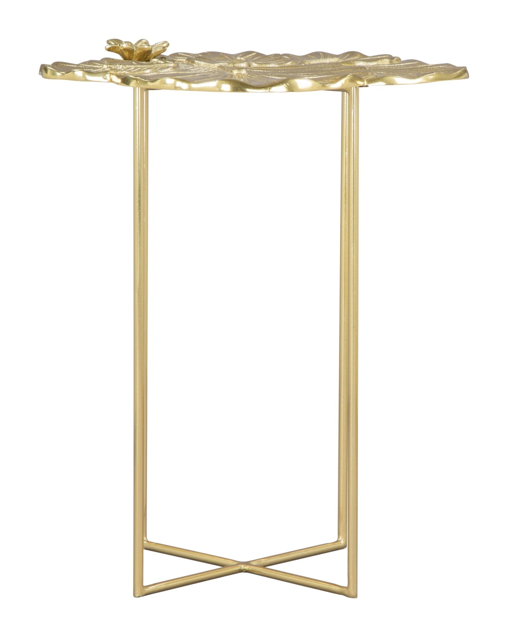 Lotus Side Table Gold - Cozy Roots Decor