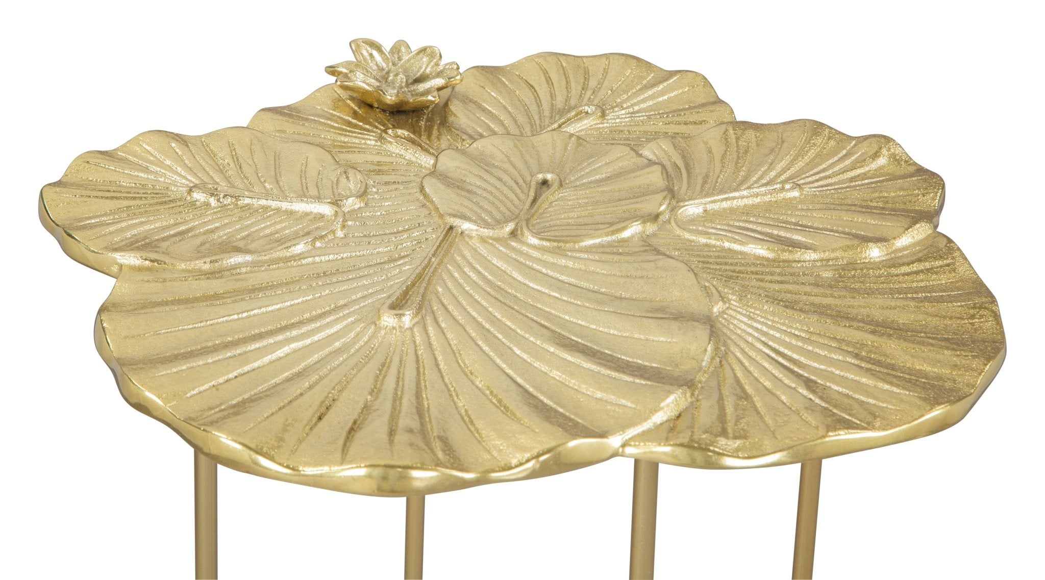 Lotus Side Table Gold - Cozy Roots Decor