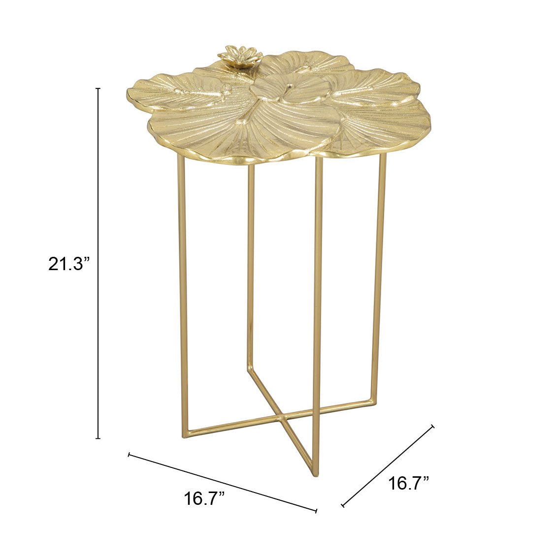 Lotus Side Table Gold - Cozy Roots Decor