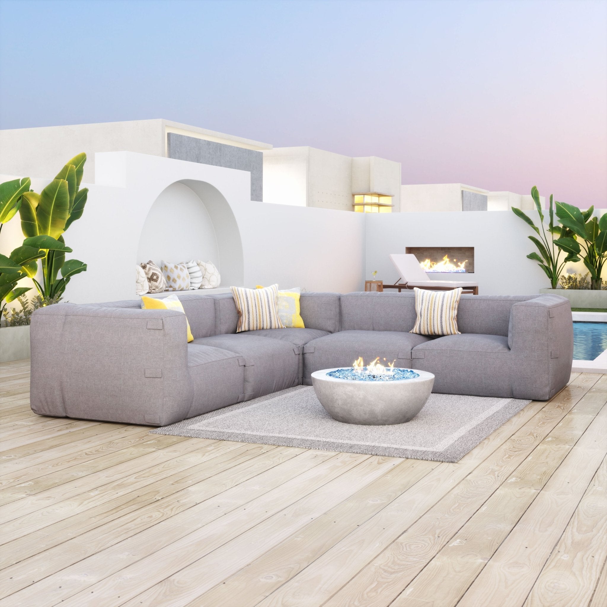 Luanda Corner Chair Gray - Cozy Roots Decor