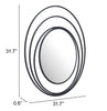 Luna Round Mirror Black - Cozy Roots Decor