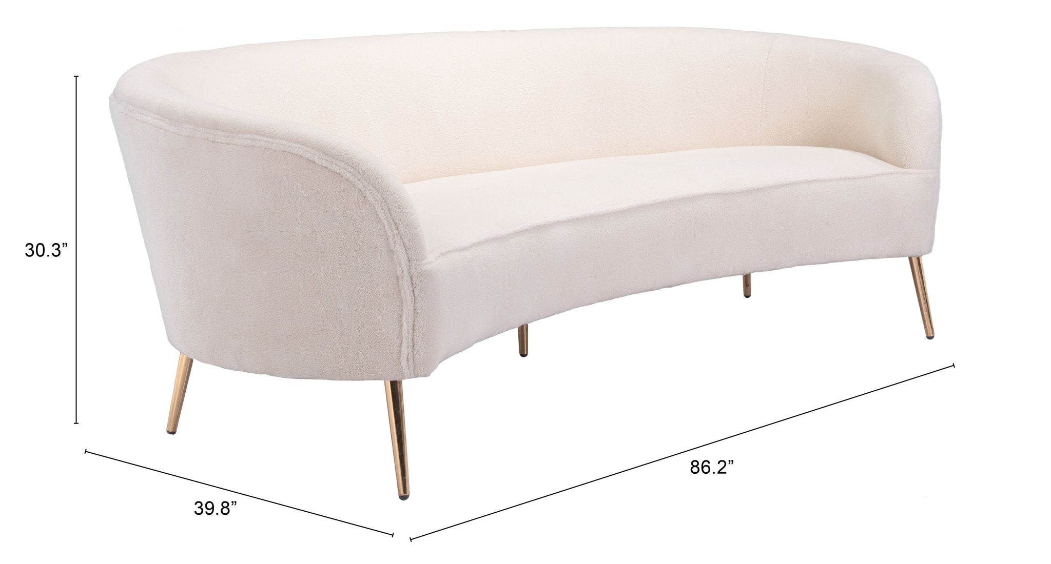 Luna Sofa Cream - Cozy Roots Decor