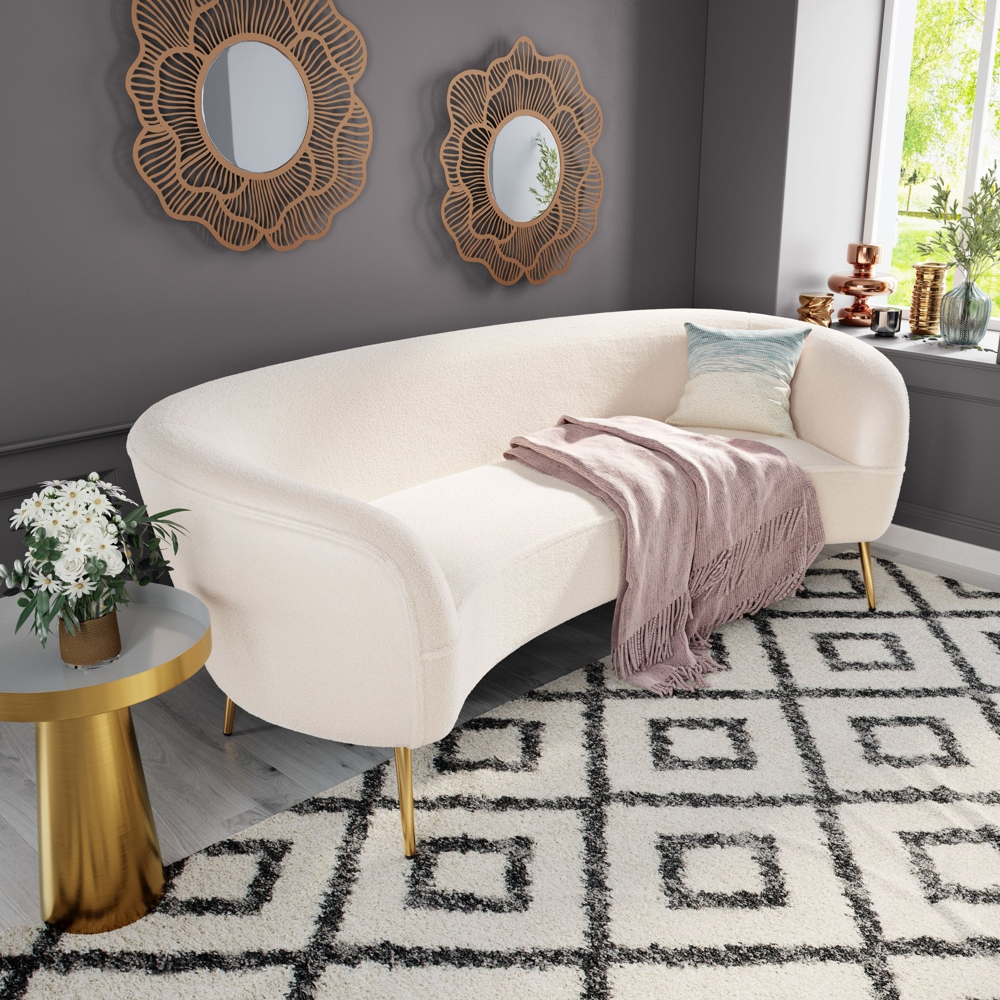 Luna Sofa Cream - Cozy Roots Decor