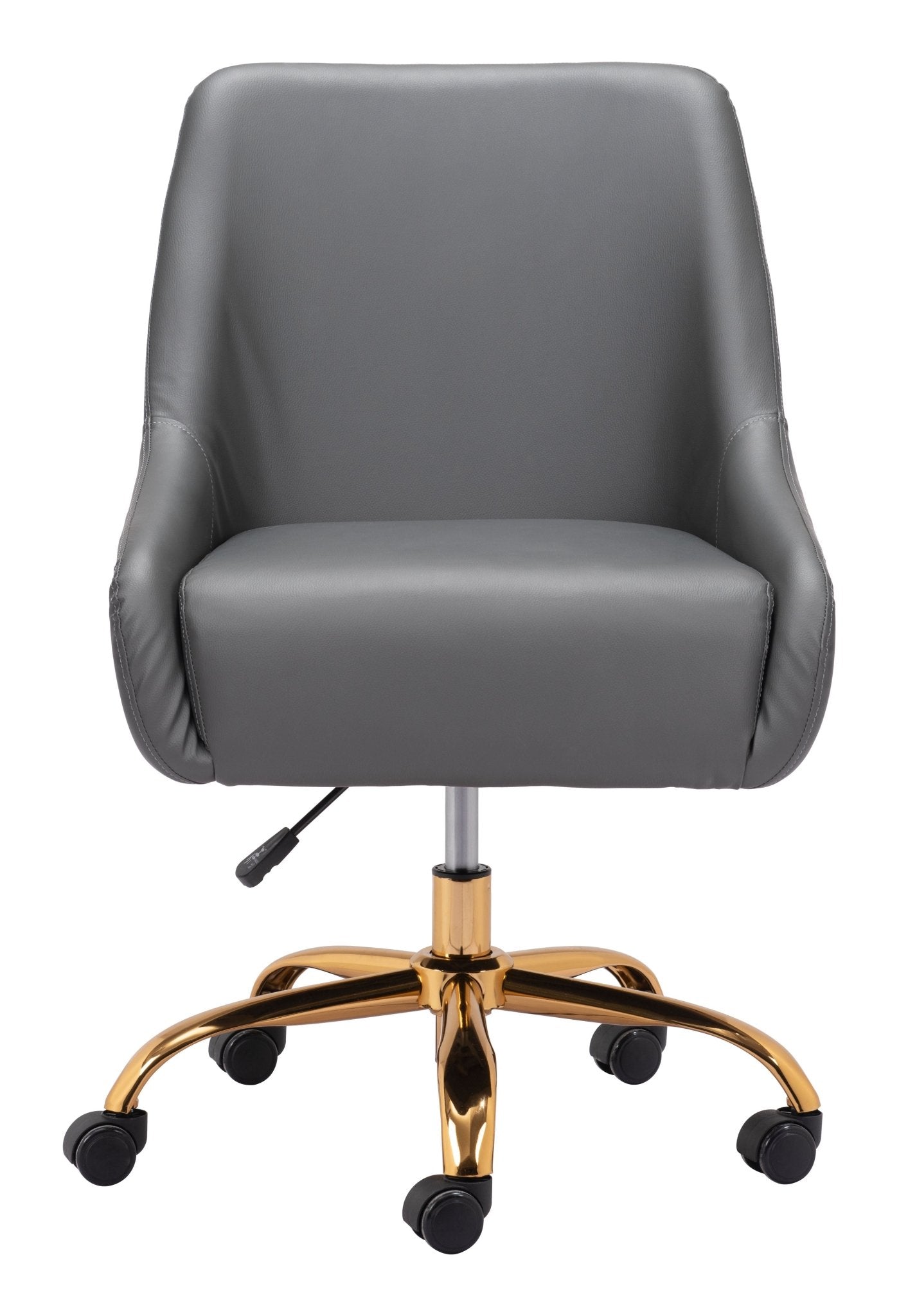 Madelaine Office Chair Gray & Gold - Cozy Roots Decor