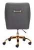 Madelaine Office Chair Gray & Gold - Cozy Roots Decor
