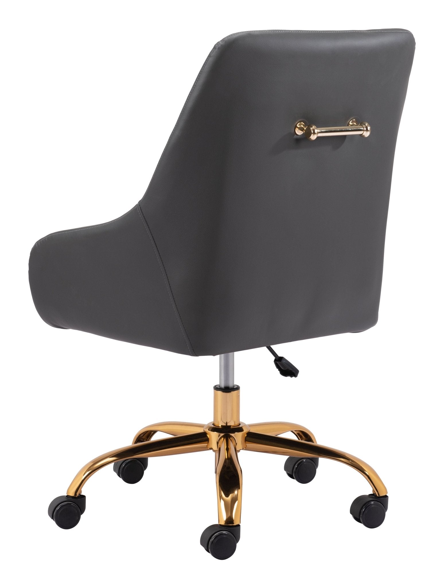 Madelaine Office Chair Gray & Gold - Cozy Roots Decor